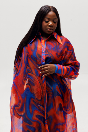 NAYA SHIRT DRESS (BLUE)