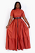 CARLY COTTON DRESS ( Burnt Organe)