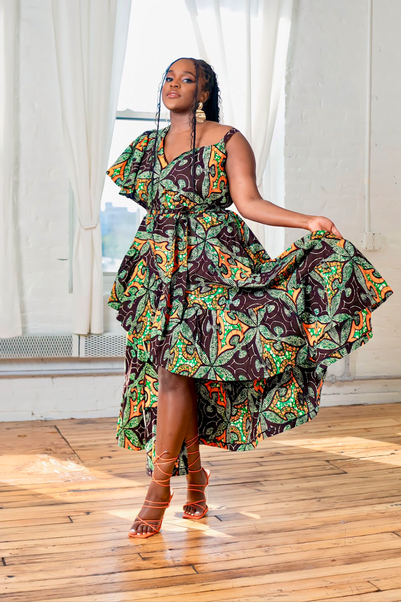 Plus size african clearance print maxi dress