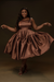 NADE DRESS (BROWN)