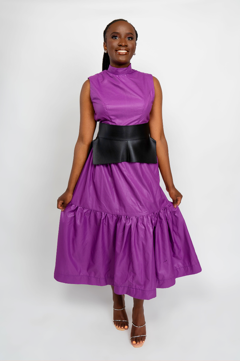 CARLY COTTON DRESS (Purple)